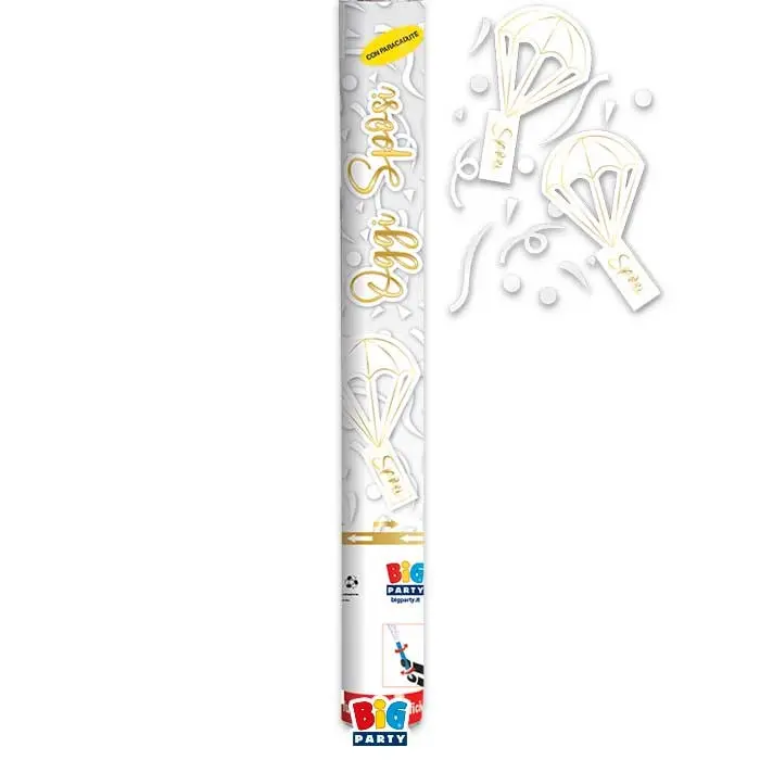 BIG PARTY POPPER 60CM OGGI SPOSI CON PARACADUTE