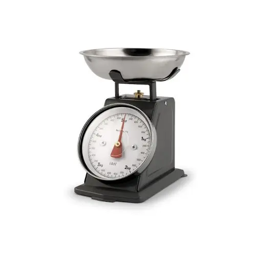 Bilancia cucina meccanica in acciaio inox colore antraciteH&H