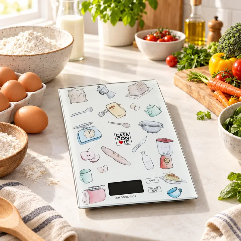 Bilancia digitale da cucina – design decorato – 5 kg – elettrica