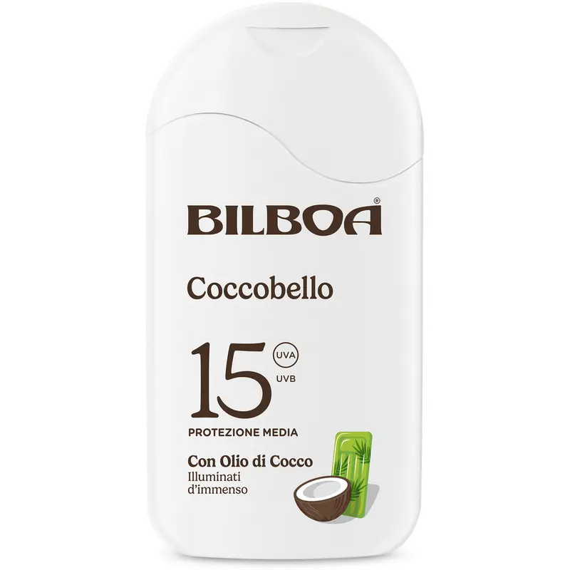 BILBOA COCCOBELLO LATTE SOLARE 200ML SPF 15 CON OLIO DI COCCO