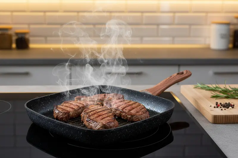 Bistecchiera Black Stone 28×28 cm per induzione