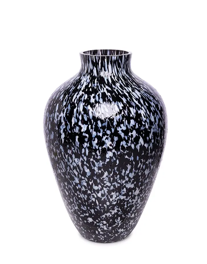 BLACK & WHITE OLLA TALL VASE