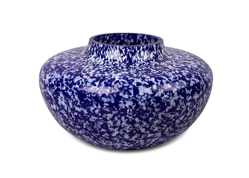 BLUE & IVORY OLLA VASE