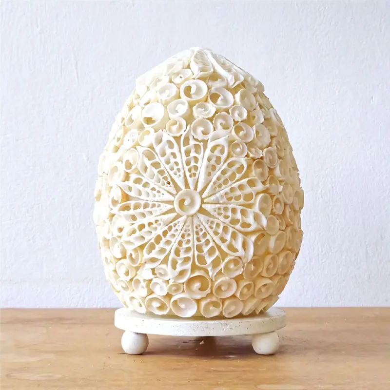 Boho Sea Shell Lamp - Cut Art Shell Oval - 15cm