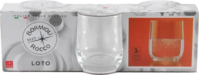 BORMIOLI BICCHIERE LOTO 28CL ACQUA X3