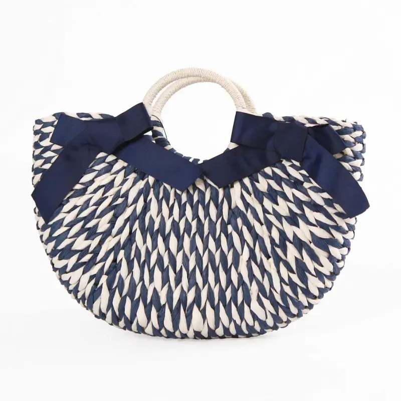 BORSA BIANCA BLU FIOCCHI 100% CELLULOSA TESSILE var.unica