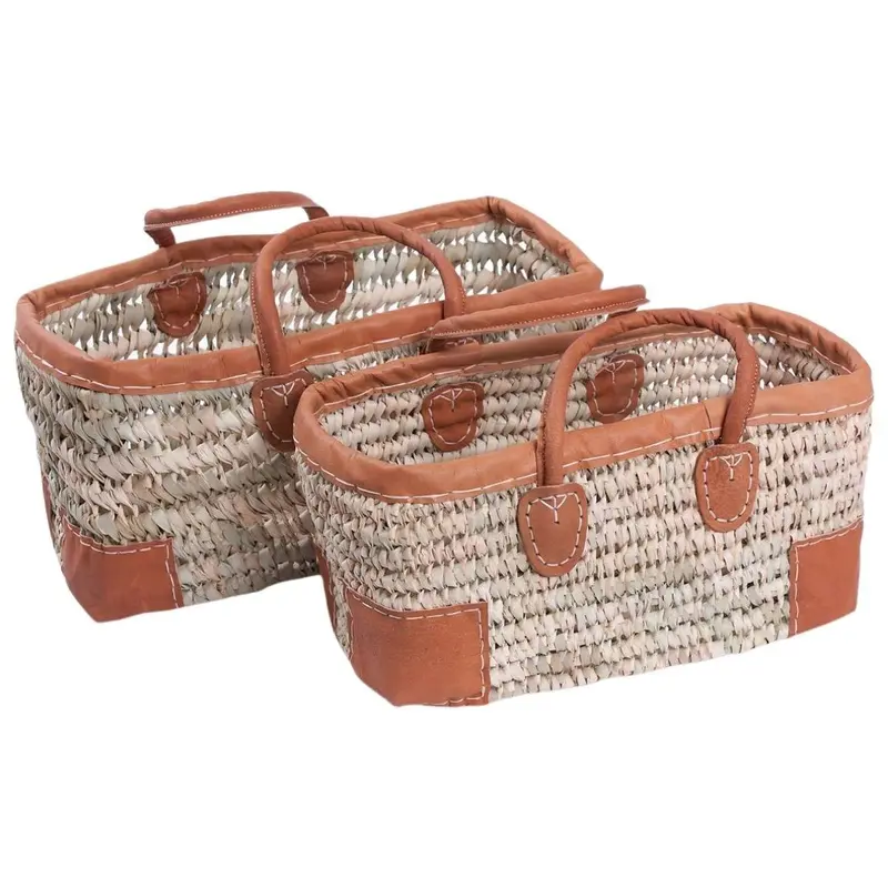 Borsa in palma 48X24H26 in set di 2