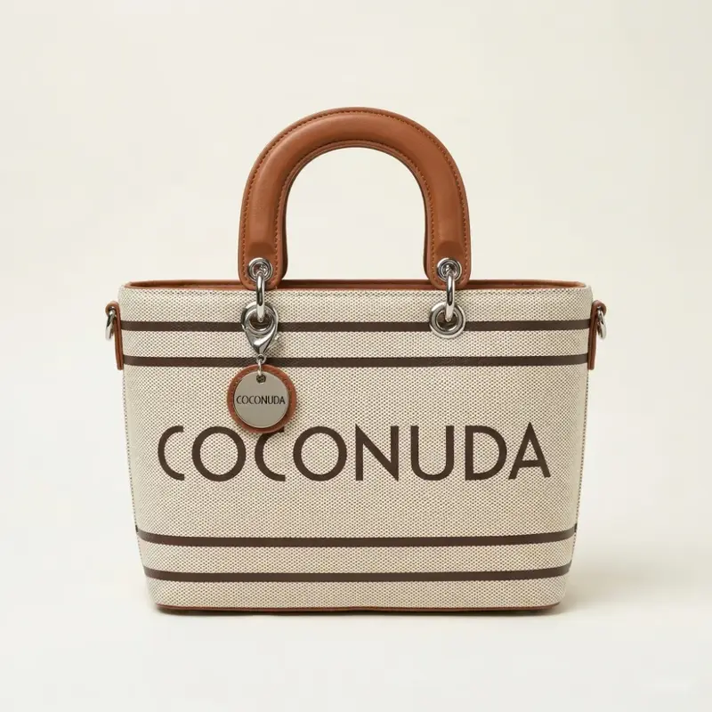 Borsa Tote COCONUDA in Tela con Righe e Tracolla | Mod. 14155