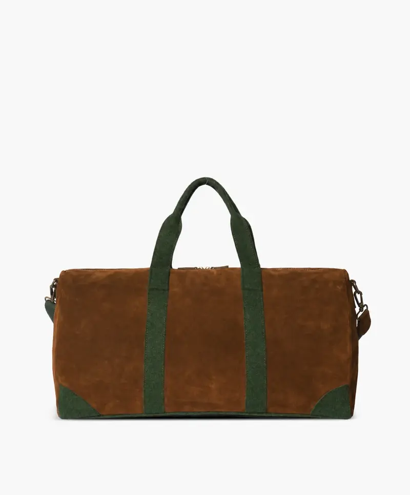 Boston Duffel Bag Large Felt in Suede/Blue or Green
