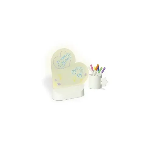 Brandani LAVAGNA MEMO LED CUORE USB CON PENNARELLI ABS/ACRILICO
