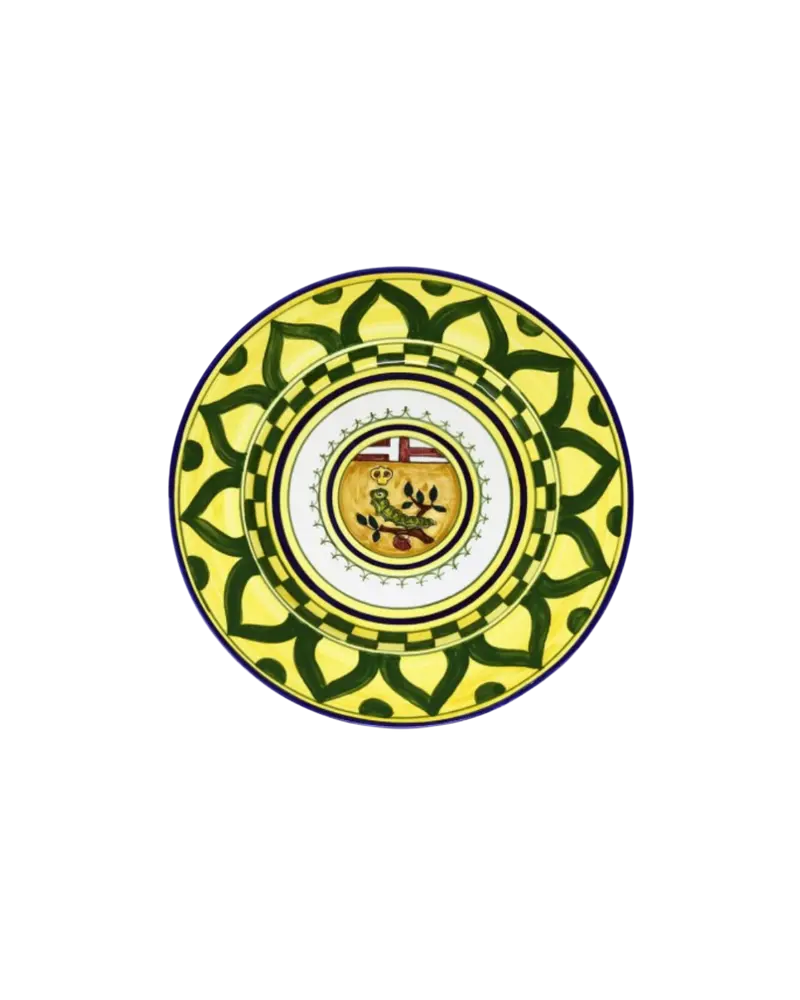 Bruco Yellow and Green Ceramic Imperial Plate Set