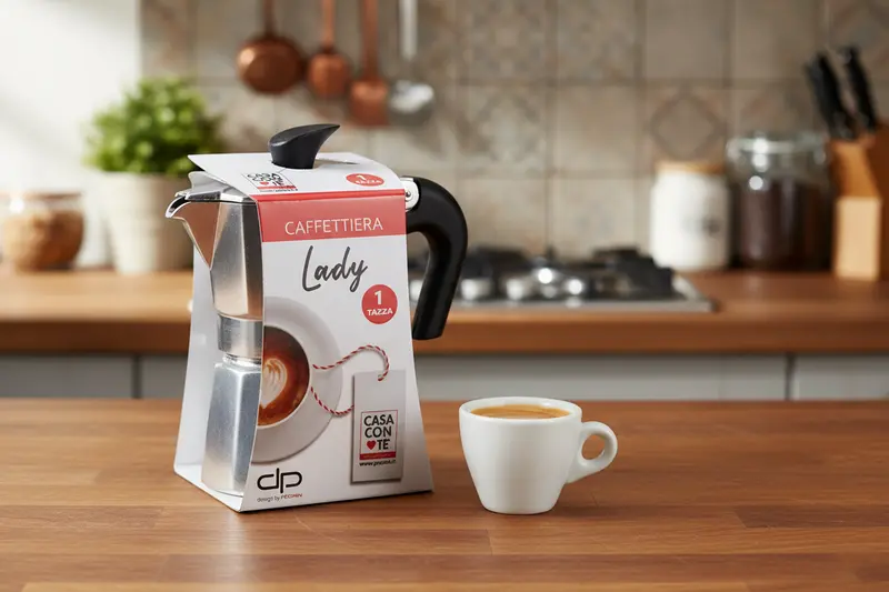 Caffettiera Lady Cravatta Pedrini – 1/2, 1 tazza, 2 e 3 tazze