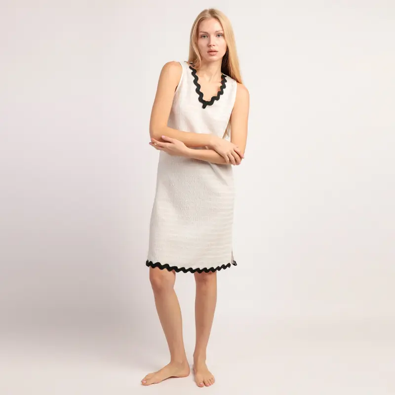 Camicia donna spalla larga tessuto mussola - 61510-0