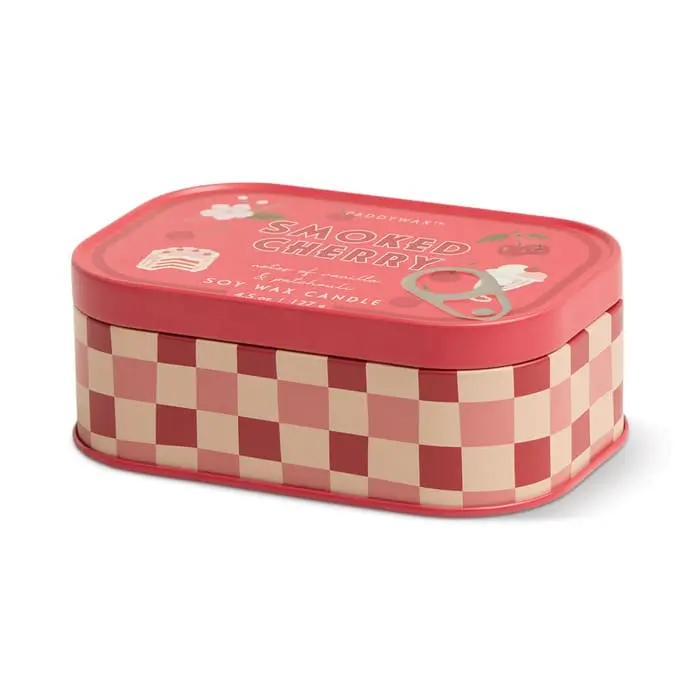 Candela in latta Bistro da 127 g (4,5 oz) con stampa a ciliegia - Ciliegia affumicata