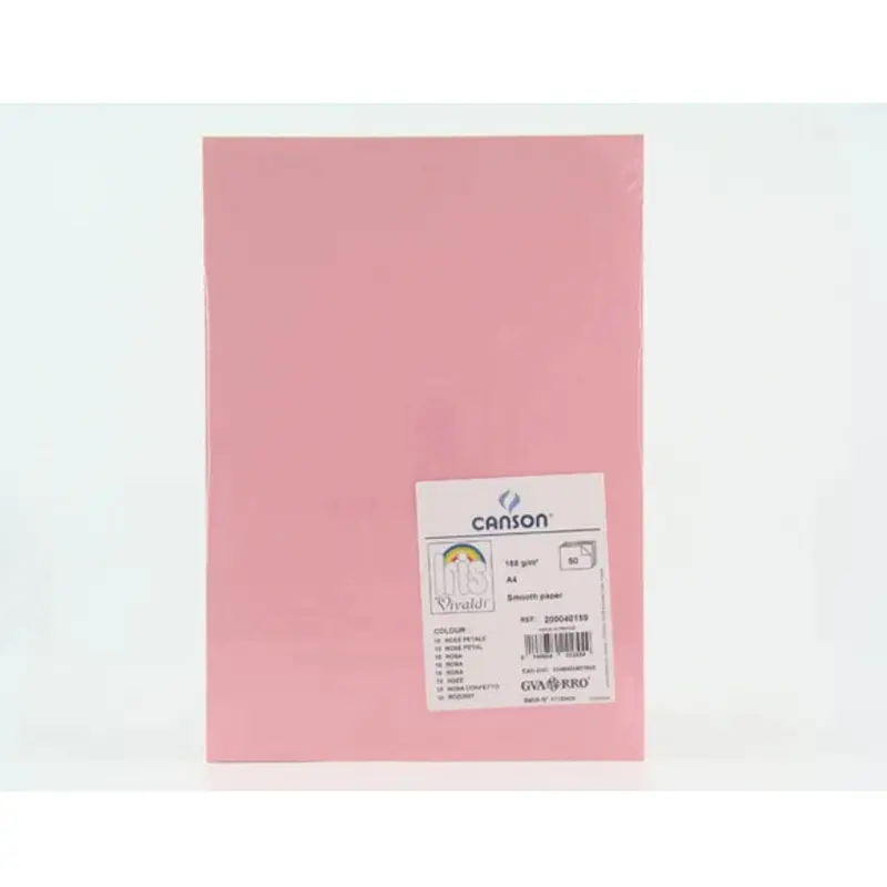 CANSON A4 SMOOTH PAPER 185G/ROSA CONFETTO