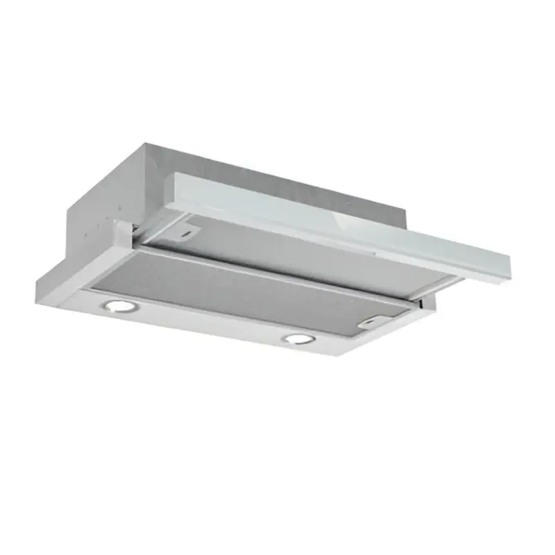 Cappa integrata sottopensile Tecnowind Slim 90 luce a led 3 livelli velocità verniciata grigio con frontalino inox