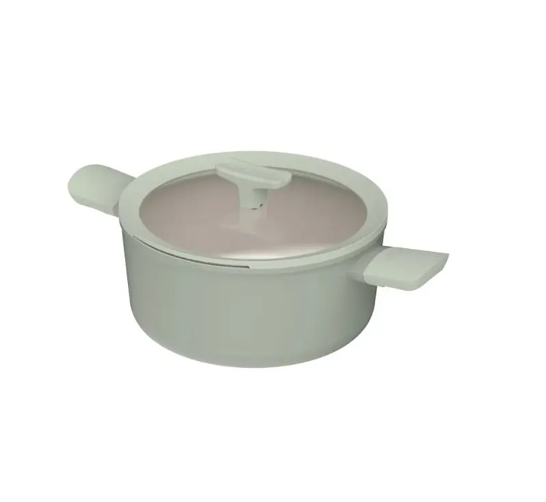 Casseruola antiaderente con coperchio balance sage verde salvia 24x11,50 cm