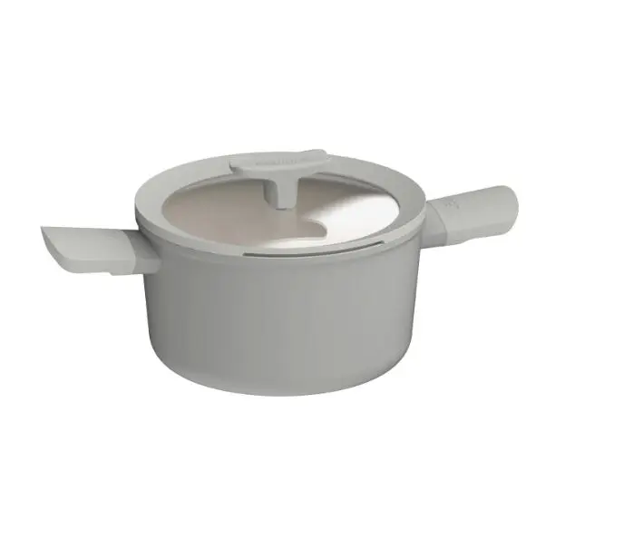 Casseruola con coperchio antiaderente balance moonmist grigio 20 cm