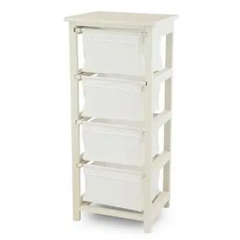 CASSETTIERA DA ASSEMBLARE 4 CASS.BIANCA CM.38X28H87