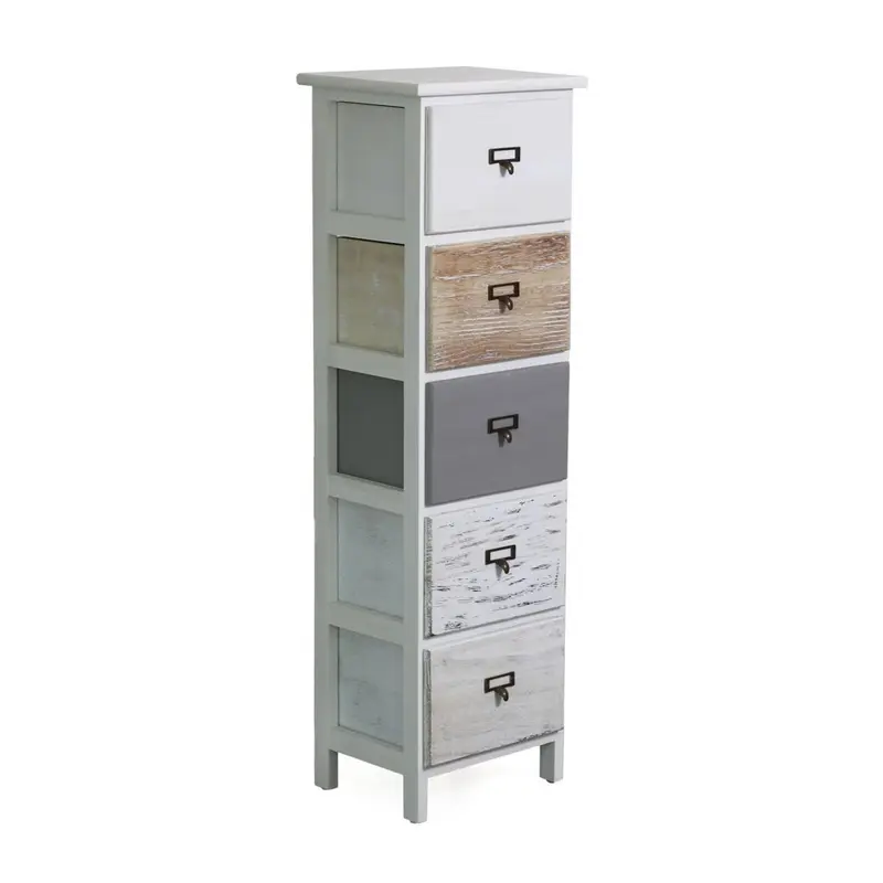 Cassettiera in legno di abete tricolor 30X24H97