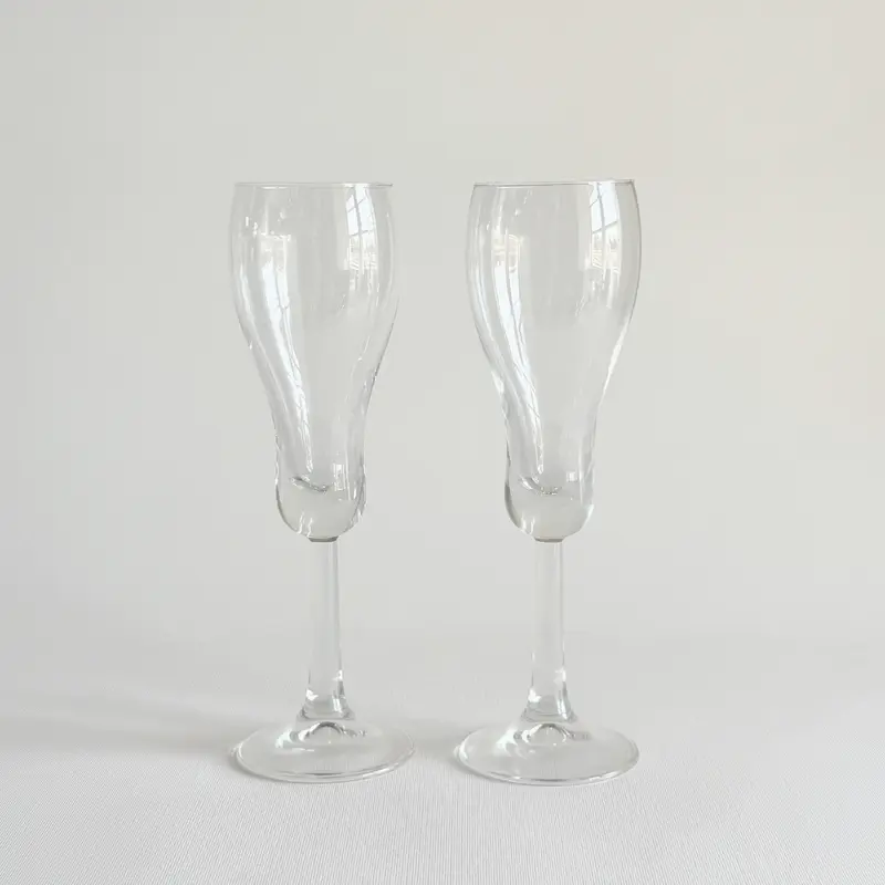 Champagne Tulip Flutes | Rounded Base · Set of 2