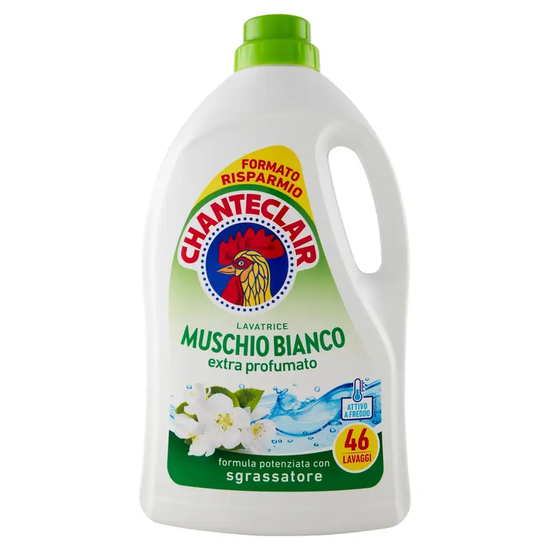 CHANTECLAIR LAVATRICE LIQUIDO 2,07L 46LAV. MUSCHIO BIANCO EXTRA PROFUMATO