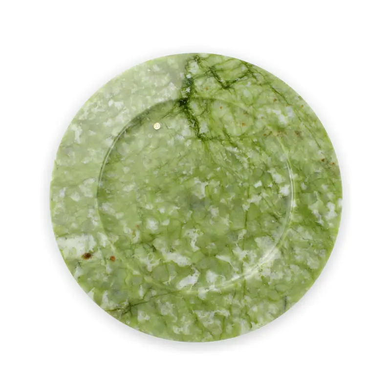 Charger plate in Green Ming marble