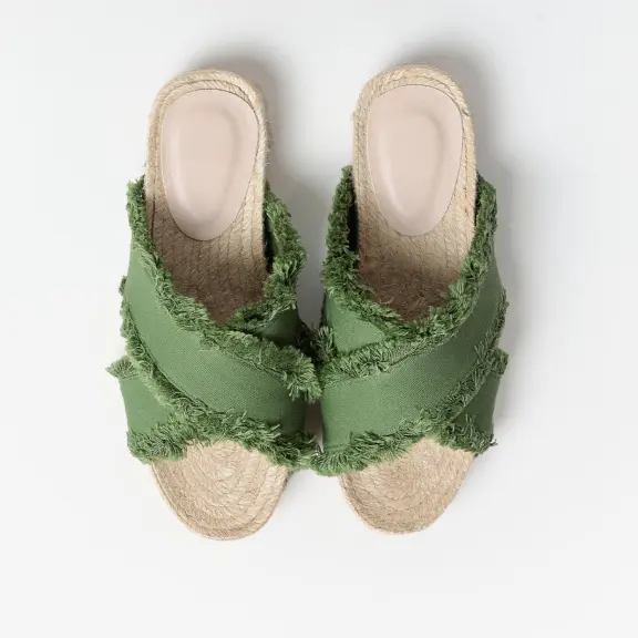 Ciabatta espadrilles a fasce incrociate - 69082-0