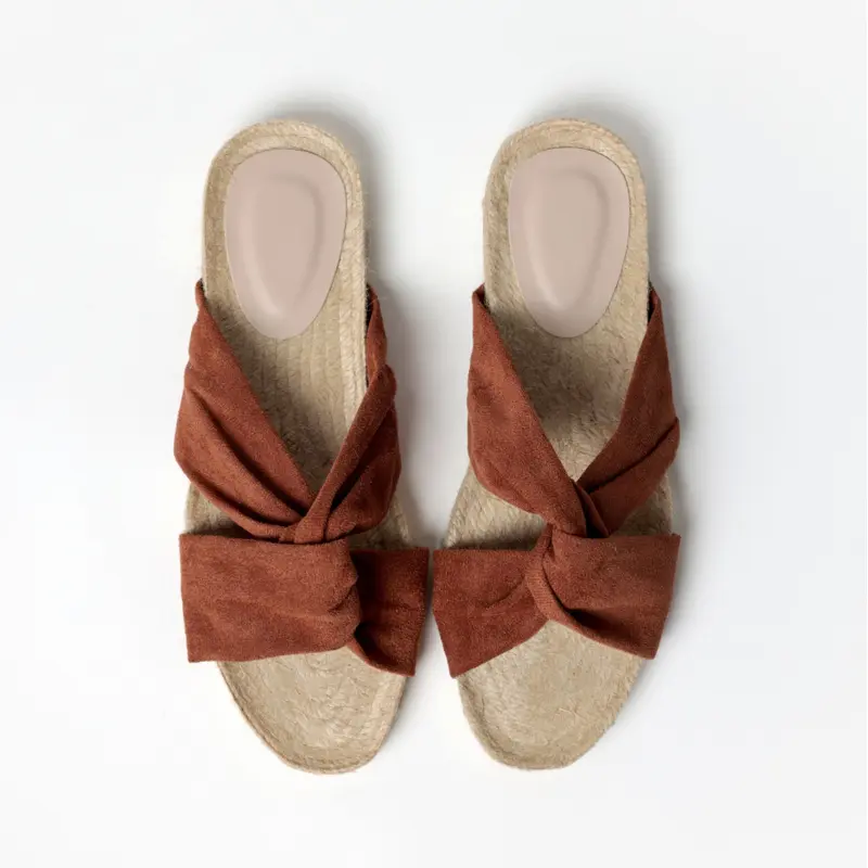 Ciabatta espadrilles aperte ad incrocio - 69083-0