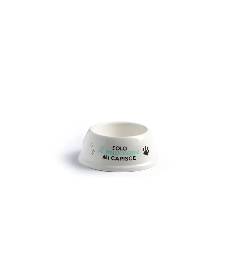 Ciotola per cani in ceramica con scritta solo il mio cane mi capisce