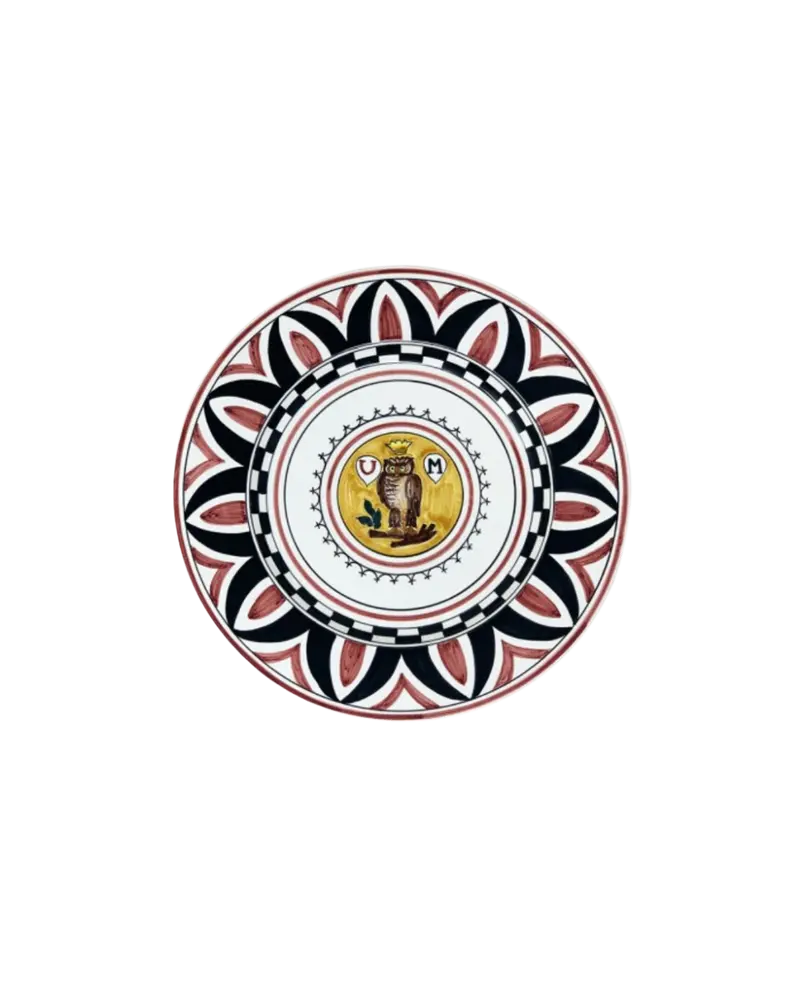 Civetta Red and Black Pattern Imperial Plate Set