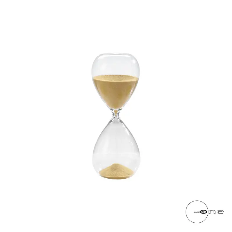 Clessidra in vetro colore sabbia oro altezza 12 cm