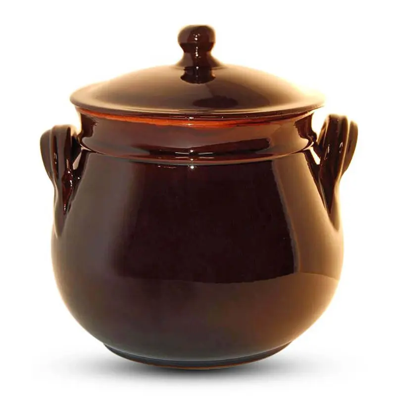 COLI PIGNATA IN TERRACOTTA CON COPERCHIO CM.25