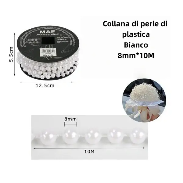Collana di perle di plastica per DIY