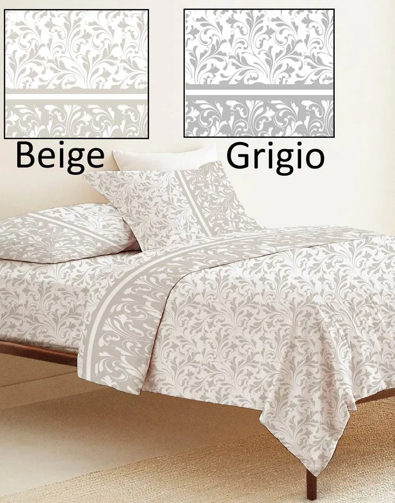 Completo lenzuola letto con lenzuolo angolo ed elastico cotone disegno casmire