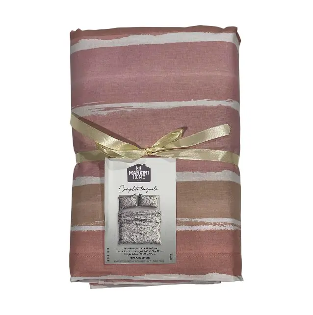 Completo lenzuola pennellate - Rosa