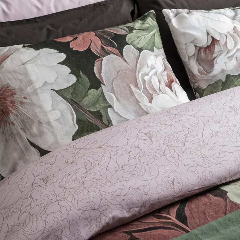 Completo Letto Absinthe Margaux - 100% Cotone - Tema Floreale - 1 Design in 2 Varianti Colore - 1 Piazza, 1 Piazza e Mezzo, Matrimoniale