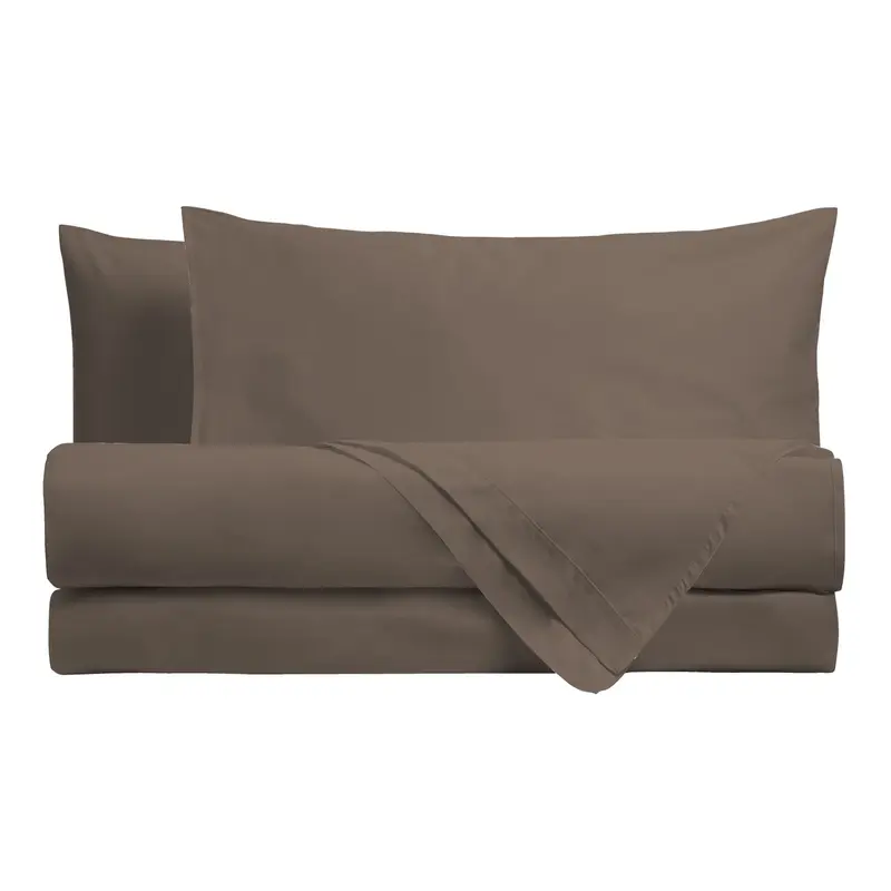 Completo letto Happidea - cotone - Biscotto