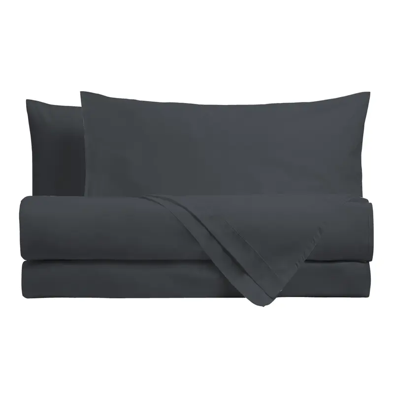 Completo letto Happidea - cotone - Grigio scuro