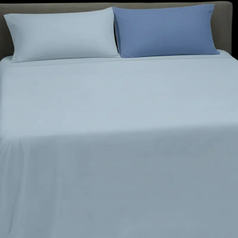 Completo letto Manopesca bicolore - Celeste/ Carta zucchero