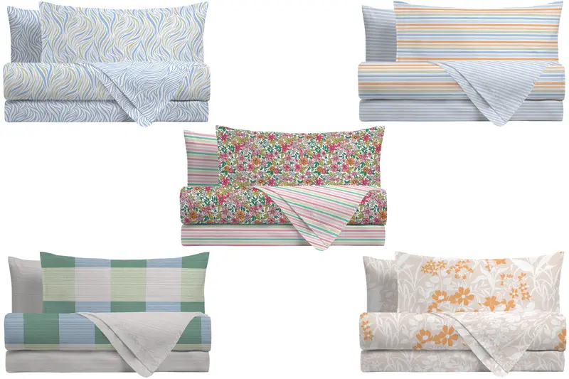 Completo letto matrimoniale cotone 80% poliestere 20% Siretessile