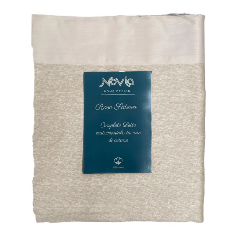 Completo letto Novia - Raso Sateen - Beige