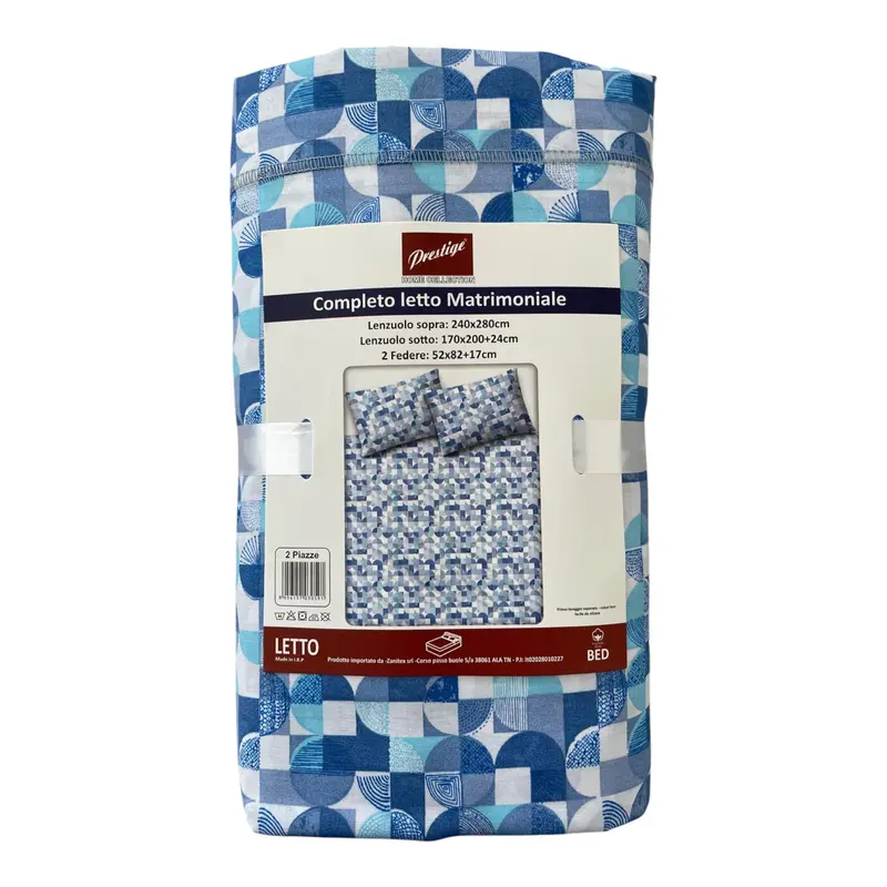 Completo letto Prestige - Geometrico Acqua