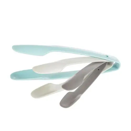 Confezione 3 pinze in polipropilene colore grigio chiaro e azzurro.H&H
