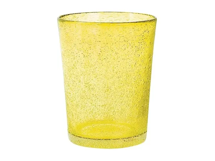 confezione 6 bicchieri bibita giada in vetro giallo cl 46H&H