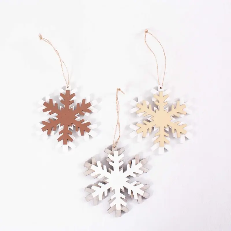 Confezione da 3 decorazioni natalizie Fiocco di neve H8