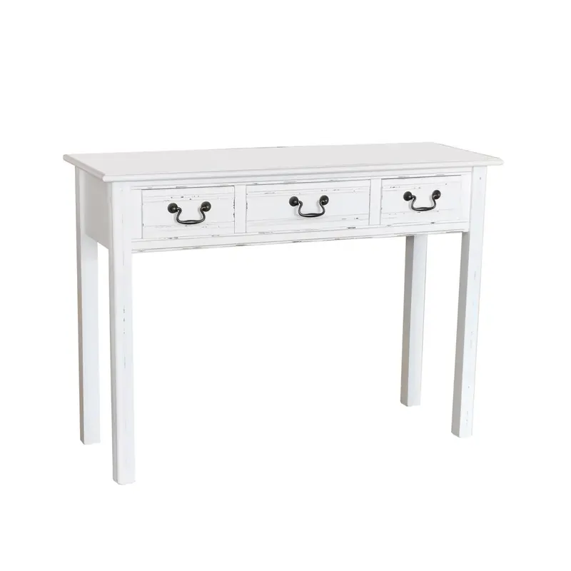 Consolle bianca in legno di pino ed mdf Alice 110X40H80