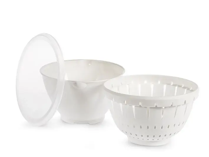 Contenitore colatutto in polipropilene con coperchio bianco cm18H&H