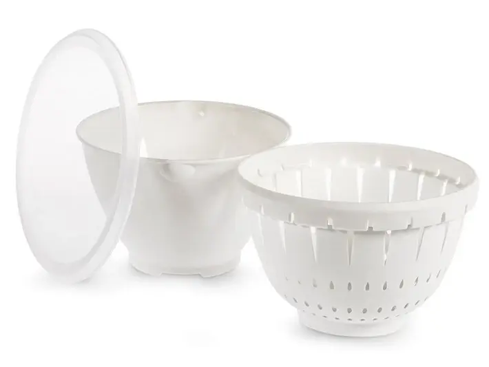 Contenitore colatutto in polipropilene con coperchio bianco cm22H&H