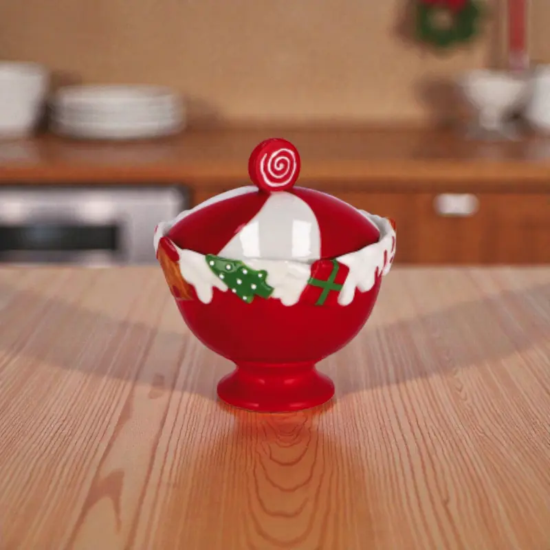 Contenitore Coppa in Ceramica Natale